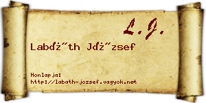 Labáth József névjegykártya